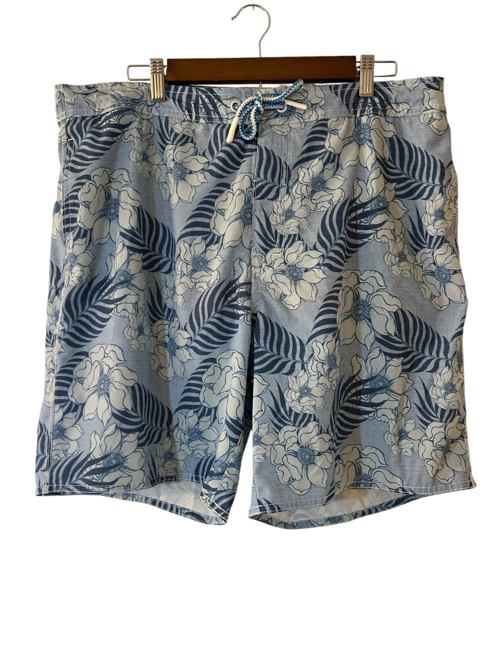 Men's Blue Floral Swim Trunks